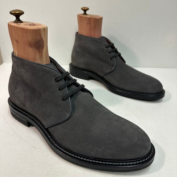 NWOT Aquatalia Rafael Weatherproof Gray Suede Chukka Boot Made in Italy US 12 D